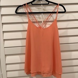 Peach tank top blouse